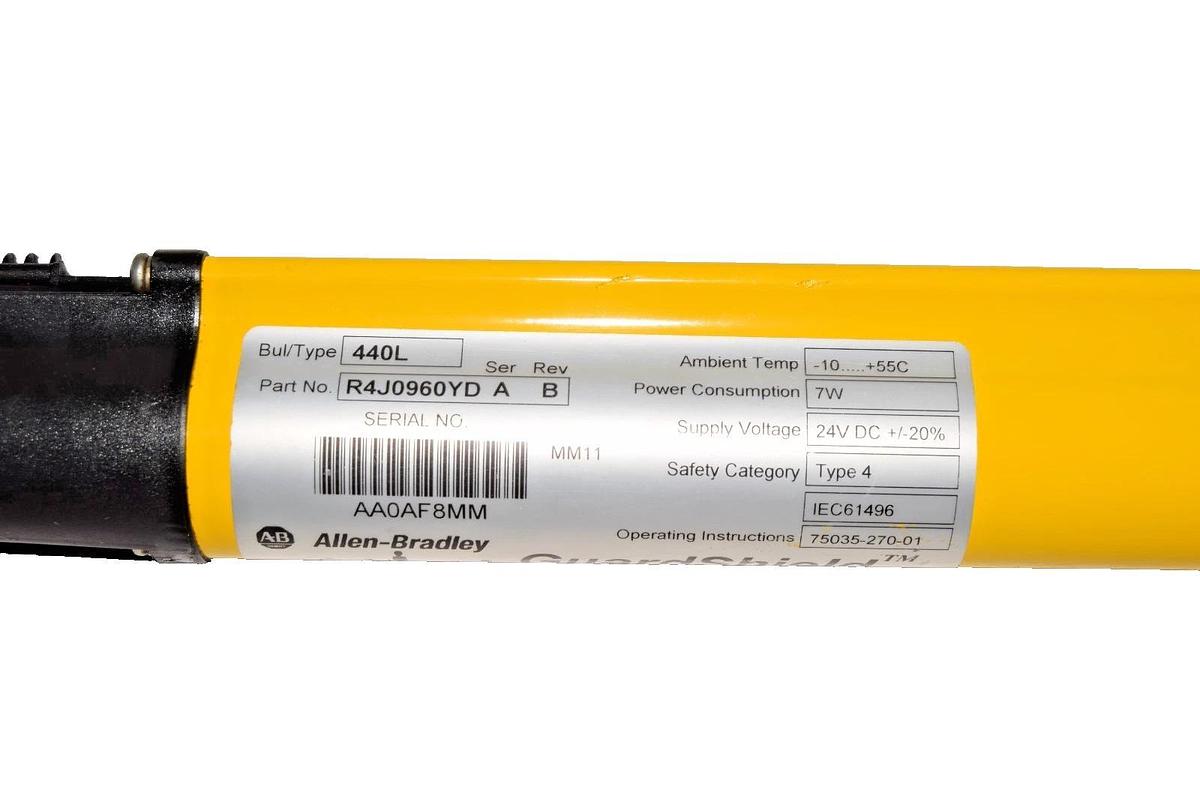 Used Allen Bradley Safety Light Curtain RECEIVER 440L R4J0960YD Ser A Rev B **AS-IS**