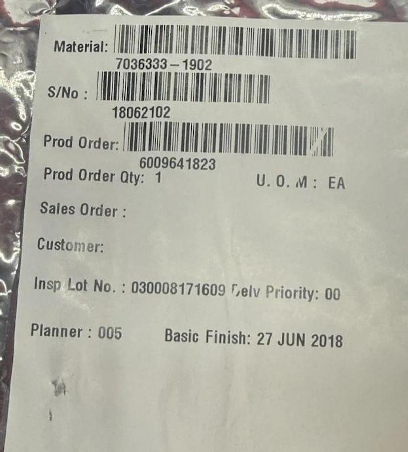 Used Honeywell Aerospace 985.99.12.151 7036333-1902  DUAL CUSTOM IO FOR PILATUS