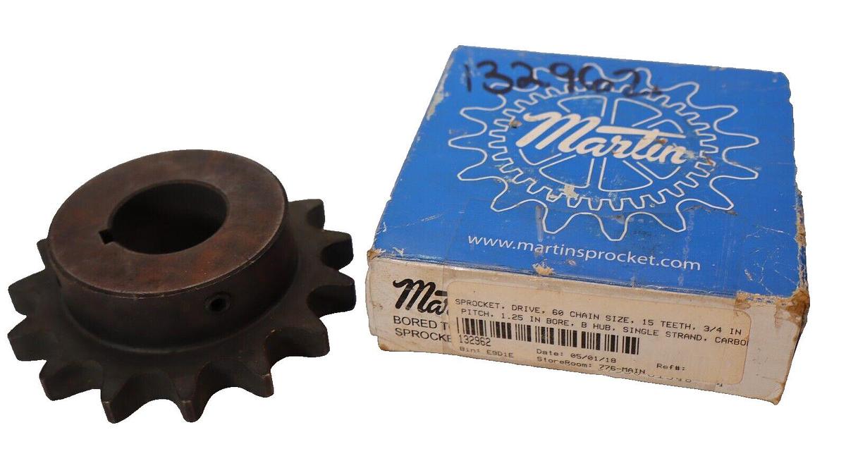(NEW) MARTIN 60BS15 1-1/4" Bore Tapered Bushed Sprocket