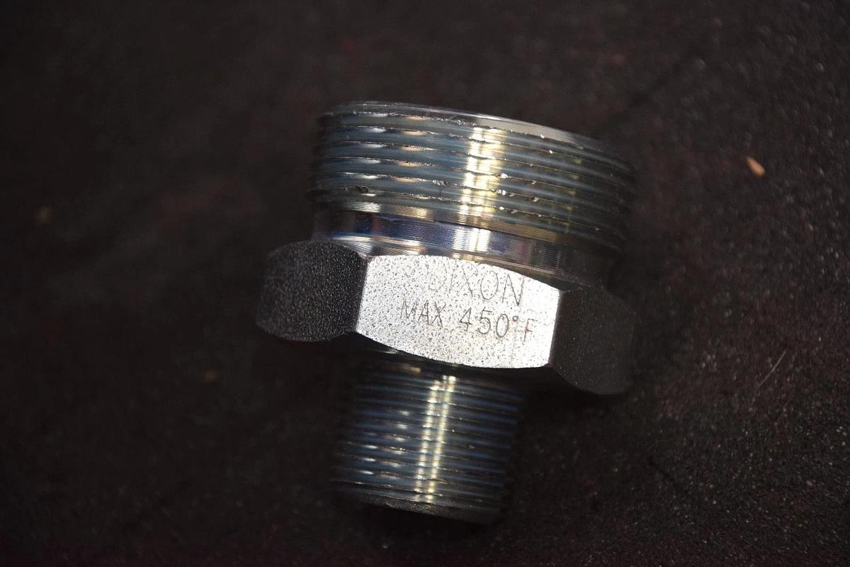 LOT OF (2) DIXON GM8 Boss Ground Joint Seal Male Spud 3/4" NPT X 1-1/2", 0.75"