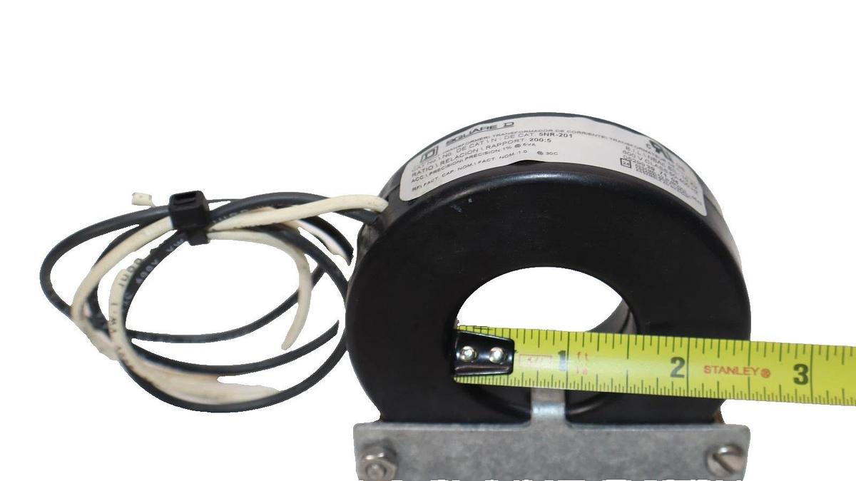 Used Square D Current Transformer 200:5 Ratio 5NR-201 5NR201