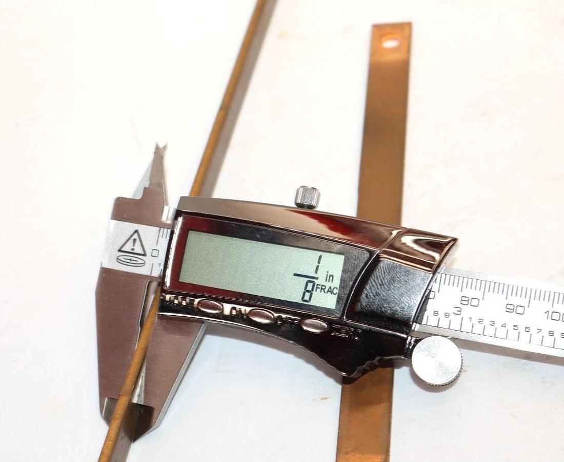 Used 12" x 1/2" x 1/8" & 7-1/2" x 1/2" x 1/8" Copper Buss Bar