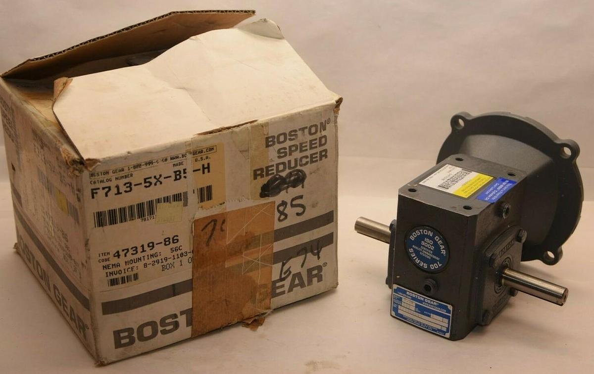 (NEW) BOSTON GEAR F7135XB5H Ratio 5:1 1.25Hp 202 Torque Rt Angle Speed Reducer