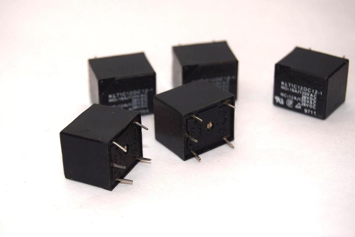 (NEW - Lot of 5) HASCO KLT1C12DC12-1 , 15A 120Vac , 12A 120Vac Mini Power Relay