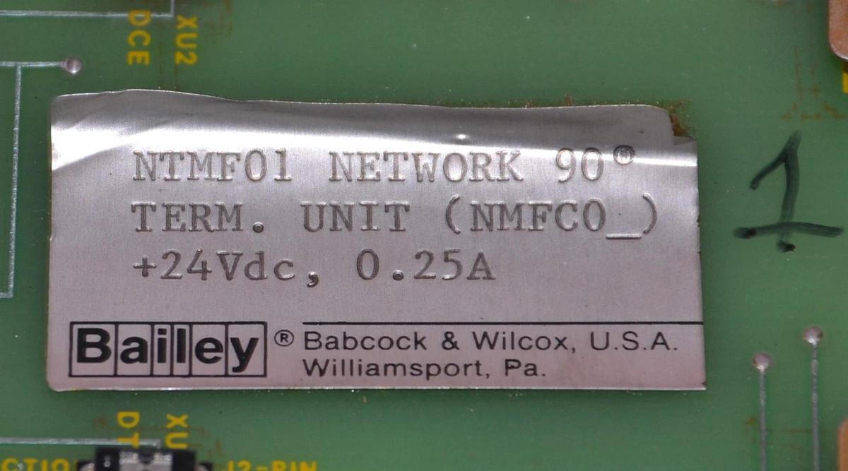 Used BAILEY CONTROLS CIRCUIT BOARD CARD NTMF01 NETWORK 90 6635336C1