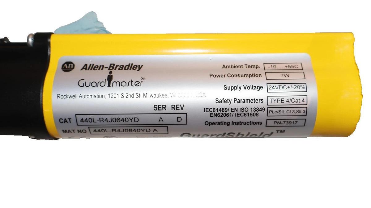 Allen Bradley Guardmaster Safety Light Curtain RECEIVER 440L-R4J0640YD (New)