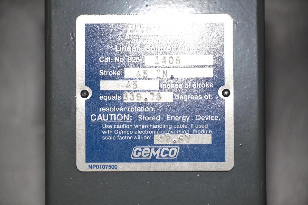 Ametek Patriot Gemco 925-1408  9251408 Linear Control Unit 45 in.