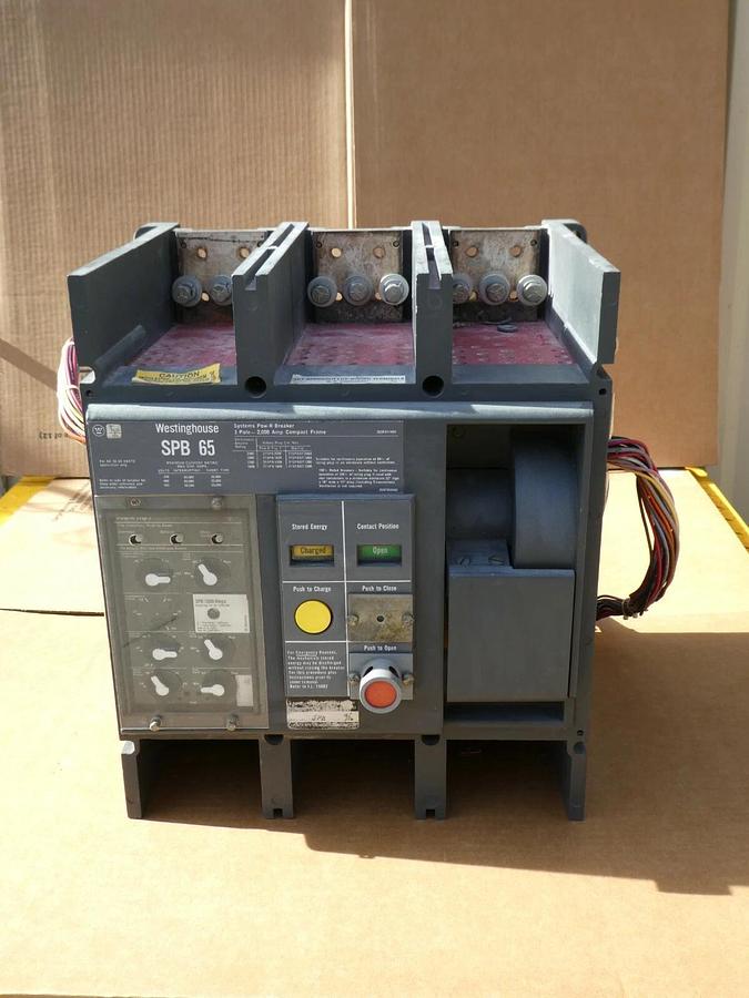 Used Westinghouse SPB 65 2000A Drawout Pow-R Breaker  w/ 1600 Amp Plug SPB100 2000 A
