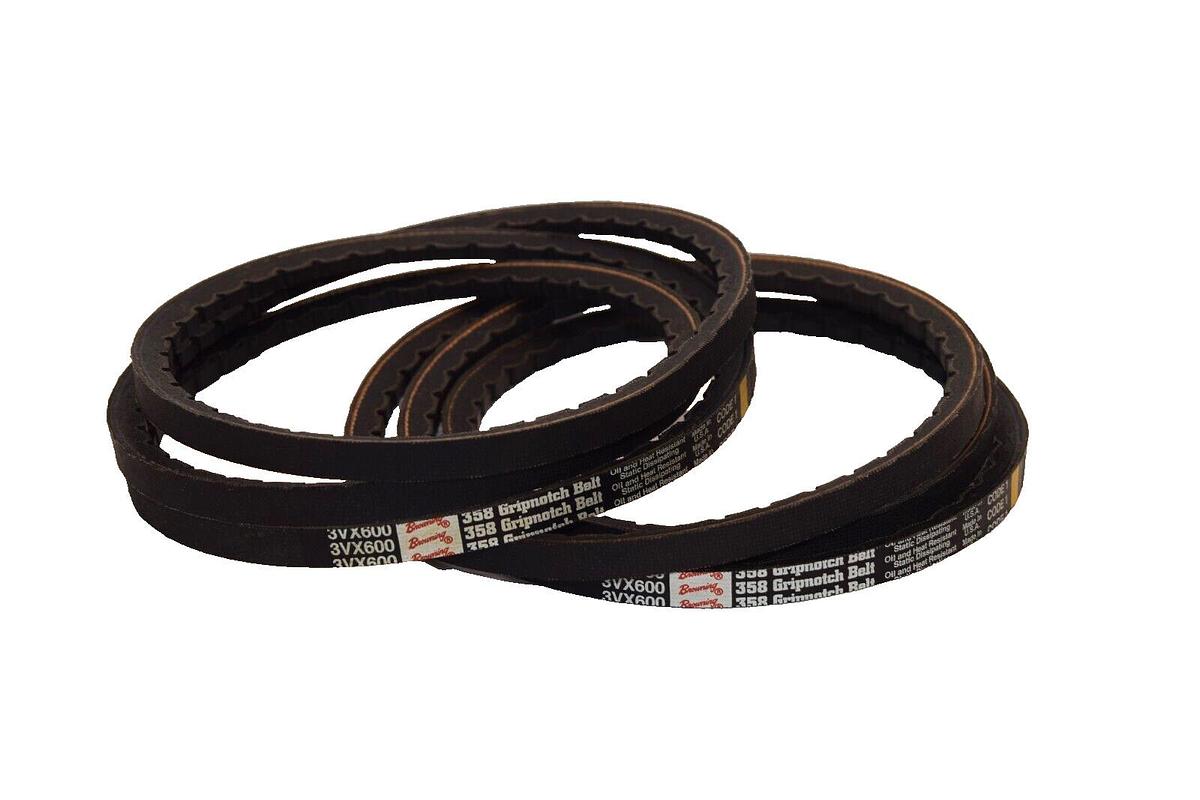 (NEW - Lot of 2) BROWNING 3VX600 358 Gripnotch Cogged V-Belt USA