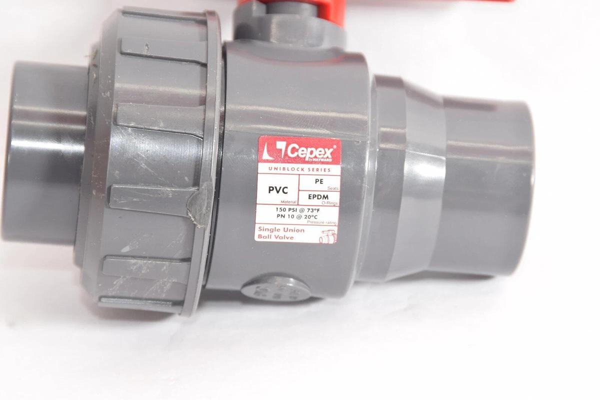 (NEW) CEPEX HAYWARD CPX32172 PVC PE EPDM 1" 150psi Single Union Ball Valve