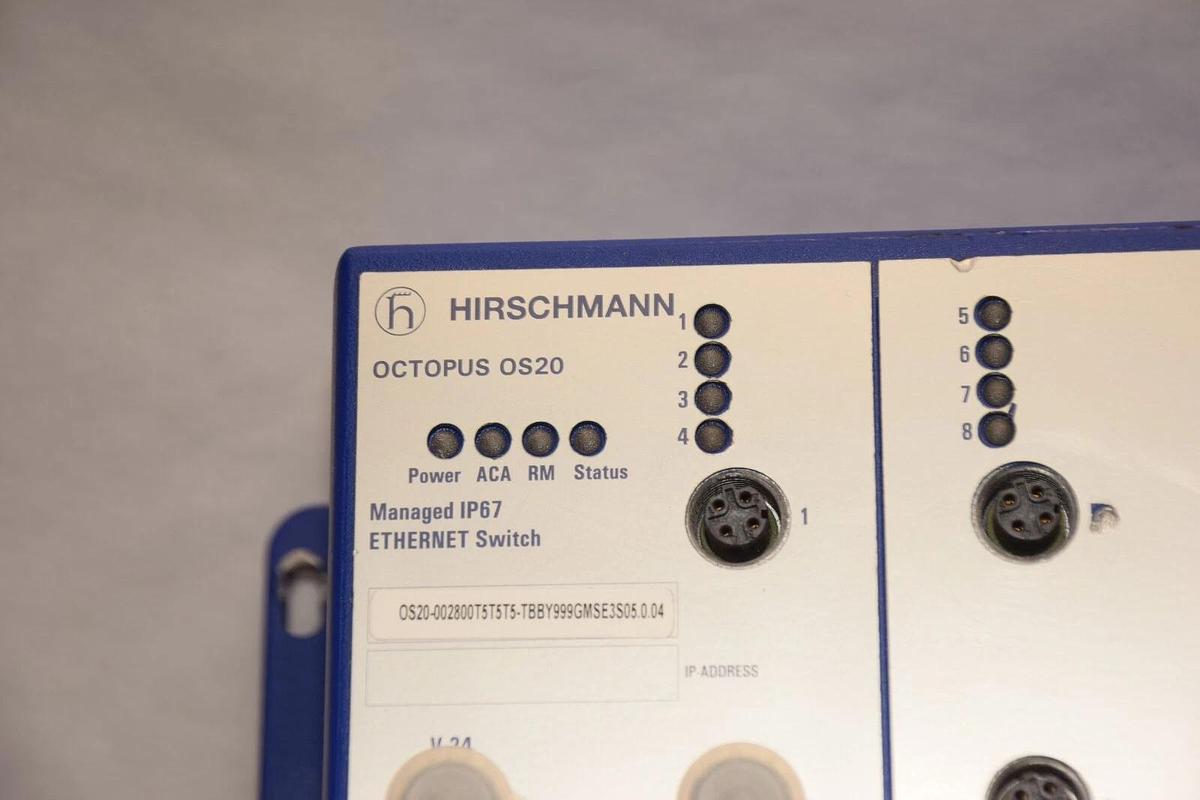 Used HIRSCHMANN Octopus OS20 28 Port Ethernet Switch OS20-002800T5T5T5-TBBY999GMSE3S