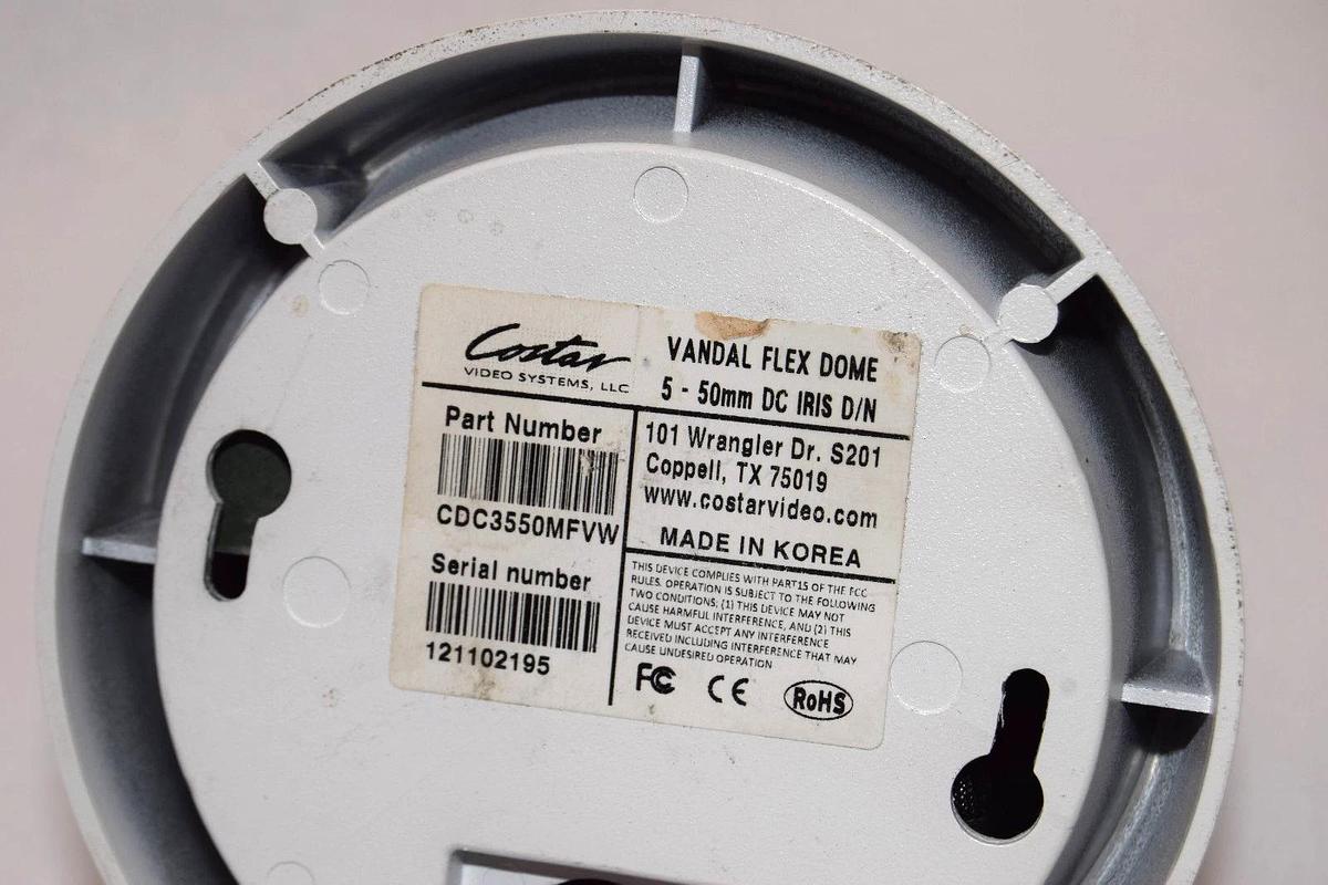 Used Costar CDC3550MFVW 5-50mm Vandal Flex Dome Security Camera