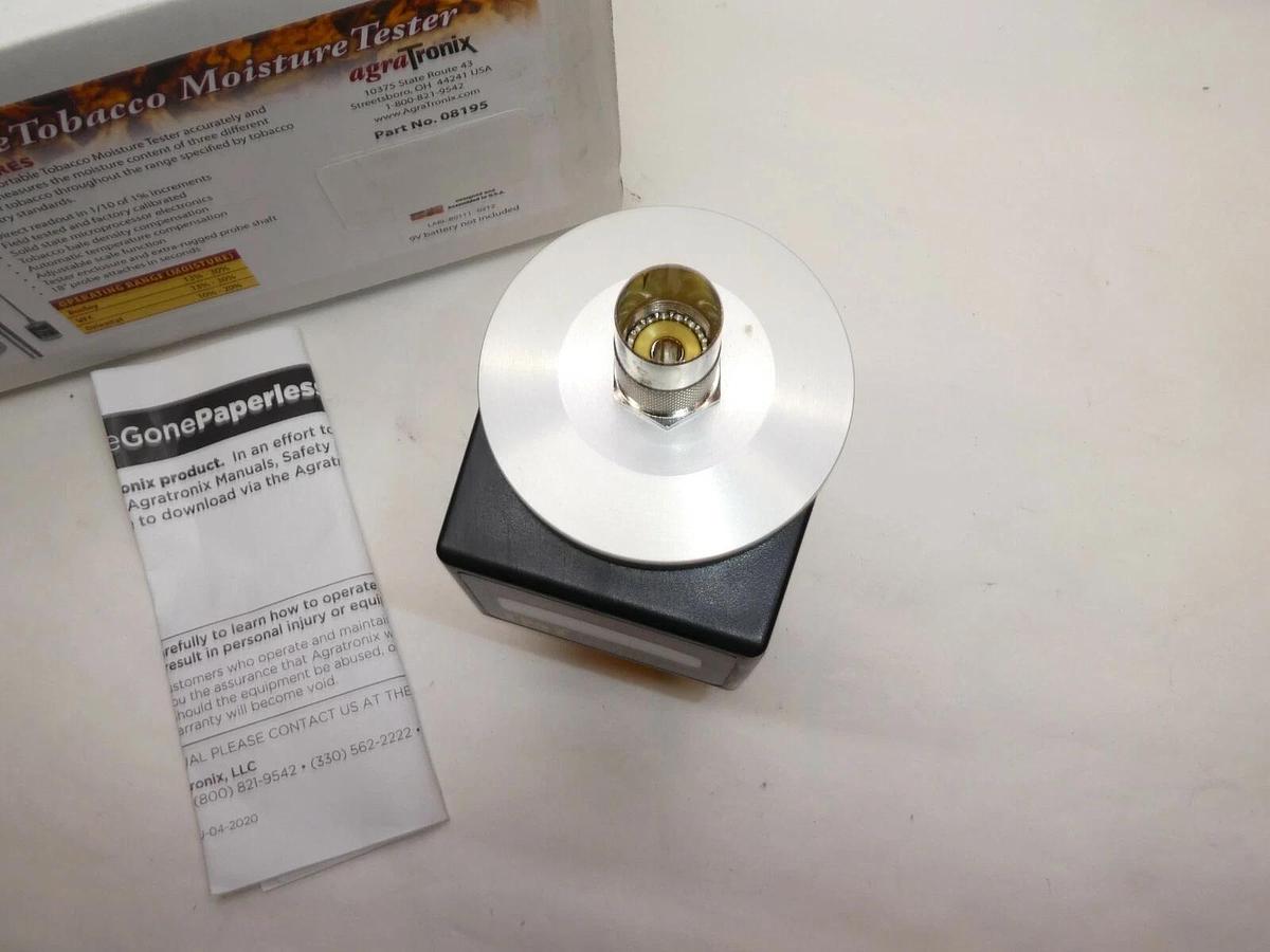 Used Agratronix TMT Portable Tobacco Moisture Tester 08195 *No Probe*  NEW