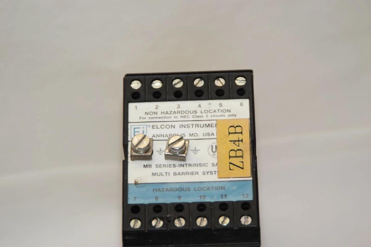 Used ELCON INSTRUMENTS INC MB4/4/18+18* Intrinsic Safety Barrier