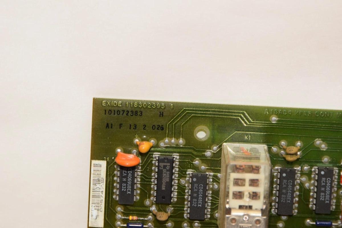 Used EXIDE 118302395 B A13A34 XFER CONT MKII-U 101072383 H Circuit Board
