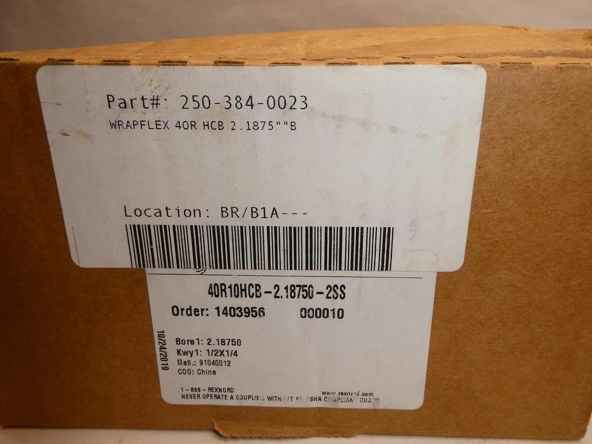 REXNORD Wrapflex Hub 40R10HCB-2.18750-2SS  2-3/16" 40RHCB 40R HCB 2.1875""B NEW