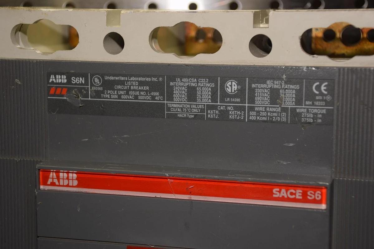 ABB S6N SACE S6 S6N800TX0-2AV8 Breaker AA00561395 122160041-001 400vac NEW