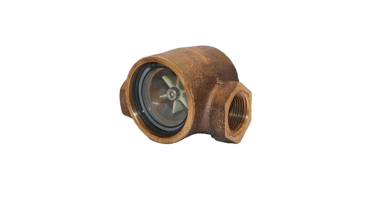 OPW 1" npt 200°F 125psi Propeller Style Flow Indicator Brass Body (New)