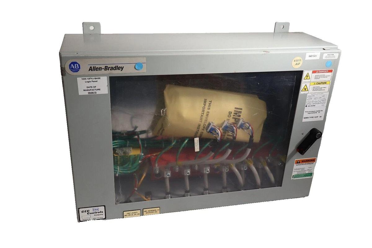 Used ALLEN BRADLEY 1000-10FHJ-BASE Series A Logix Panel Control Panel Box
