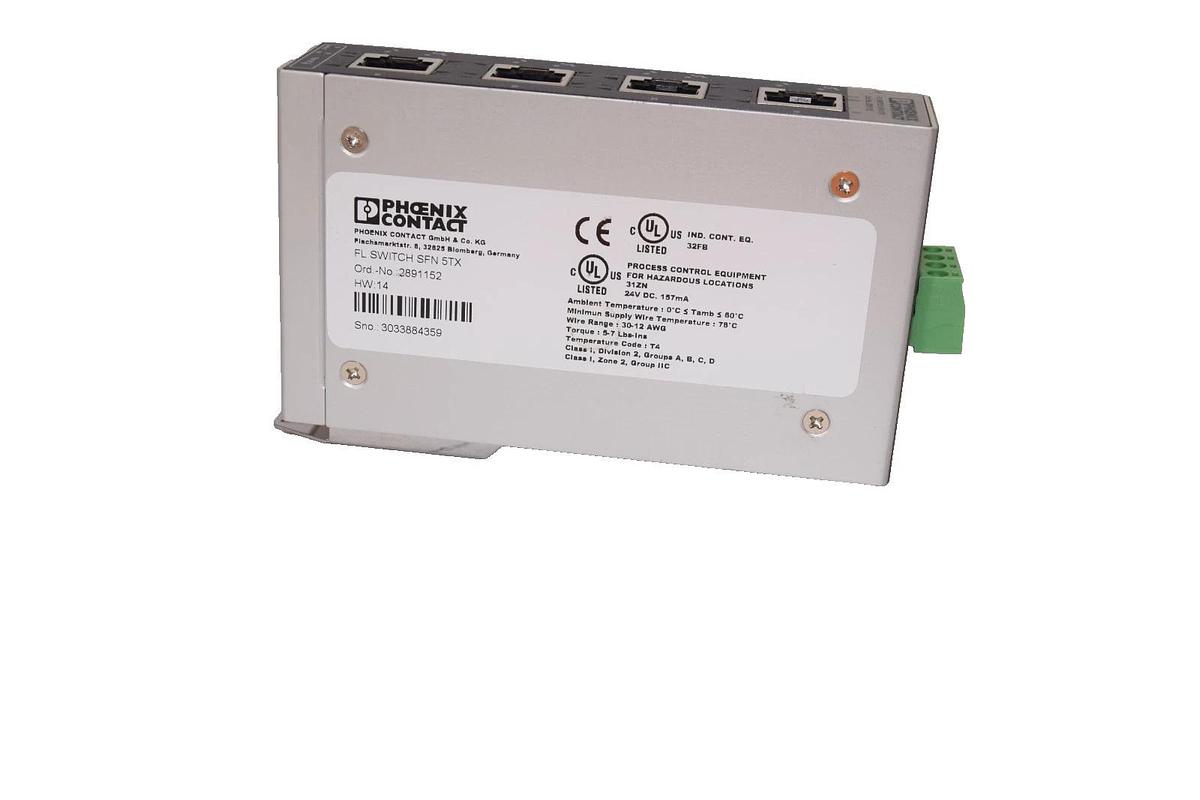 Used Phoenix Contact FL SWITCH SFN 5TX Industrial Ethernet Switch SFN5TX