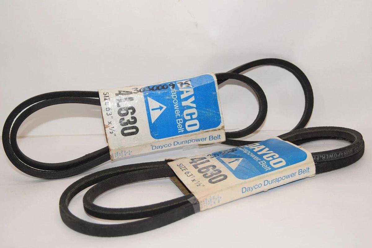 (NEW - Lot of 2) DAYCO 4L630 63" x 1/2" Durapower V-Belt USA