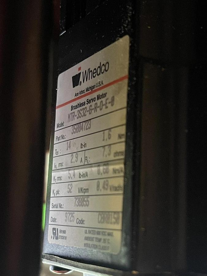 Used Whedco  MTR-3S32-6-R-O-E-0, Industrial Electric Cylinder TX-1004B-6-MS2-FT1-380X