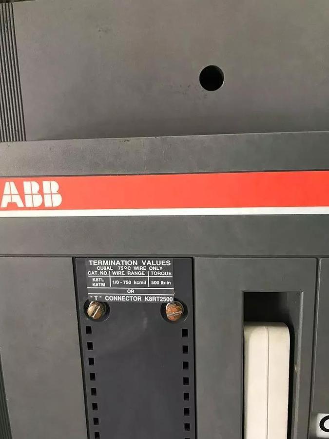 Used ABB 122154053-001 600v SACE S8 S8D 2000A 3P Molded Case Switch K8TL K8TM