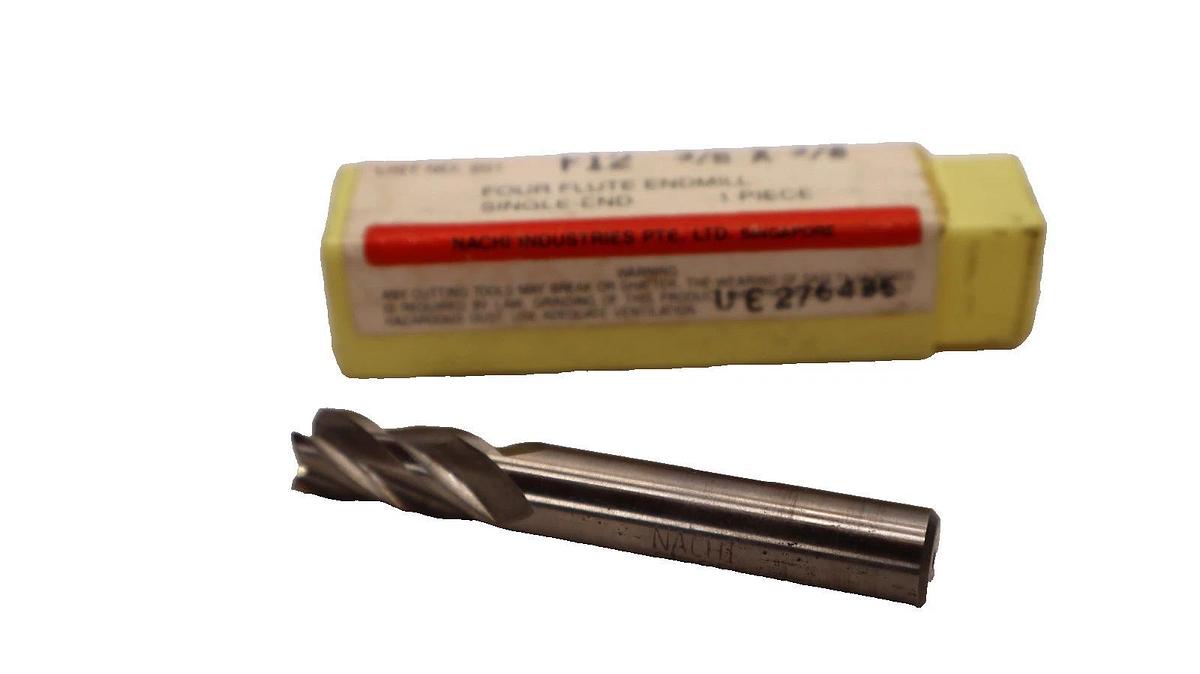 (NEW) NACHI 201 F12 3/8" x 3/8" Four Flute End Mill
