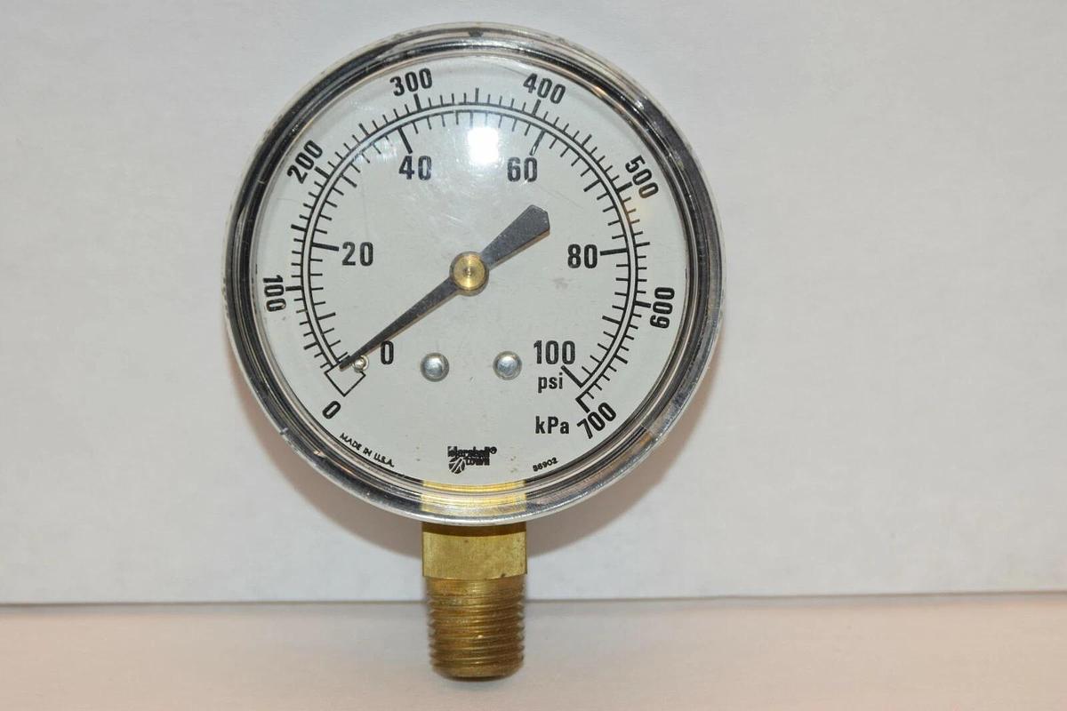 NEW MARSHALL TOWN G14493 0-100psi 2.5" FACE 1/4" NPT PRESSURE GAUGE