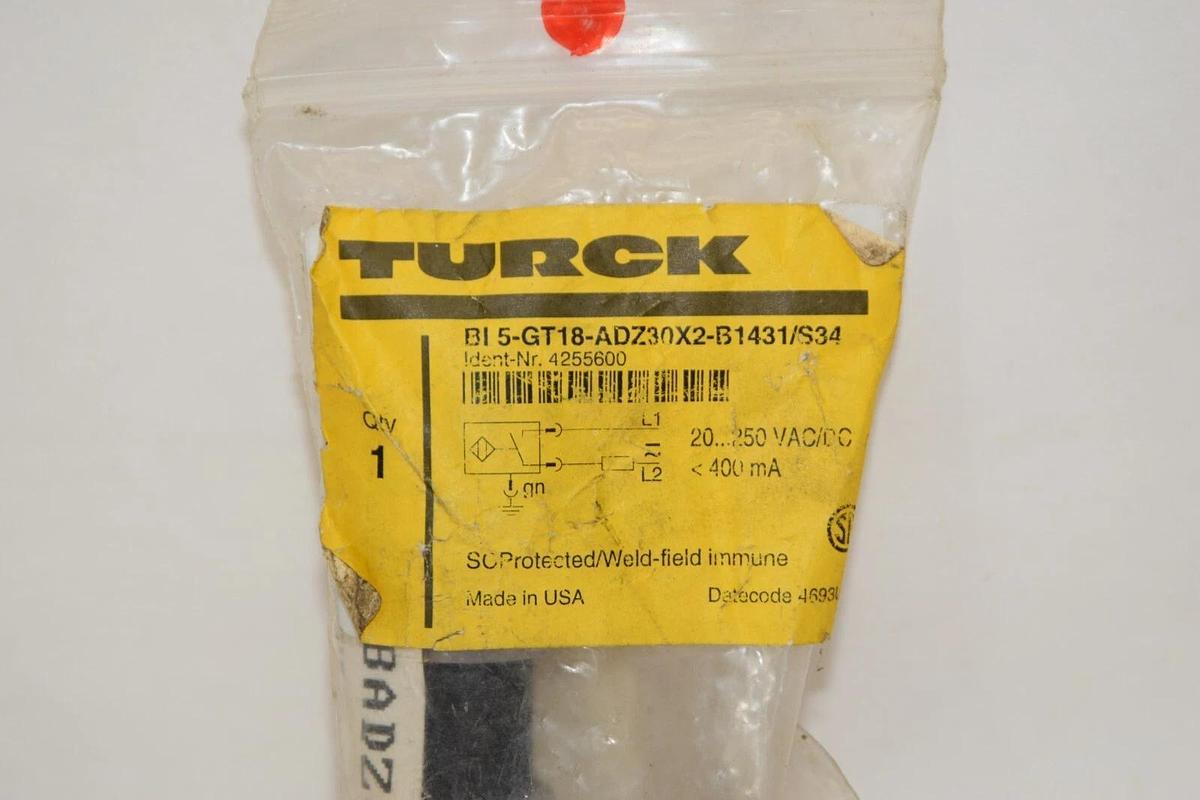 (NEW) TURCK BI 5-GT18-ADZ30X2-B1431/S34 20-250Vac/dc 400mA Proximity Sensor