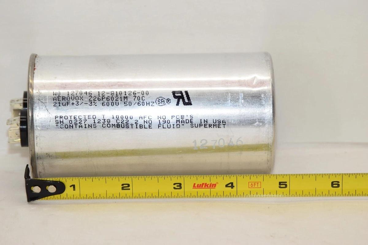 Used AEROVOX 12-810126-00 Z26P6021M 21uF +3% -3% 50/60Hz Capacitor