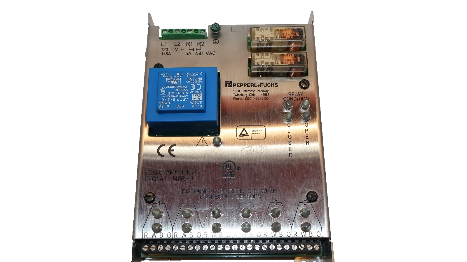 Used Pepperl + Fuchs FYQLA1-140R-3 , FYQLA1140R3 Logic Amplifier