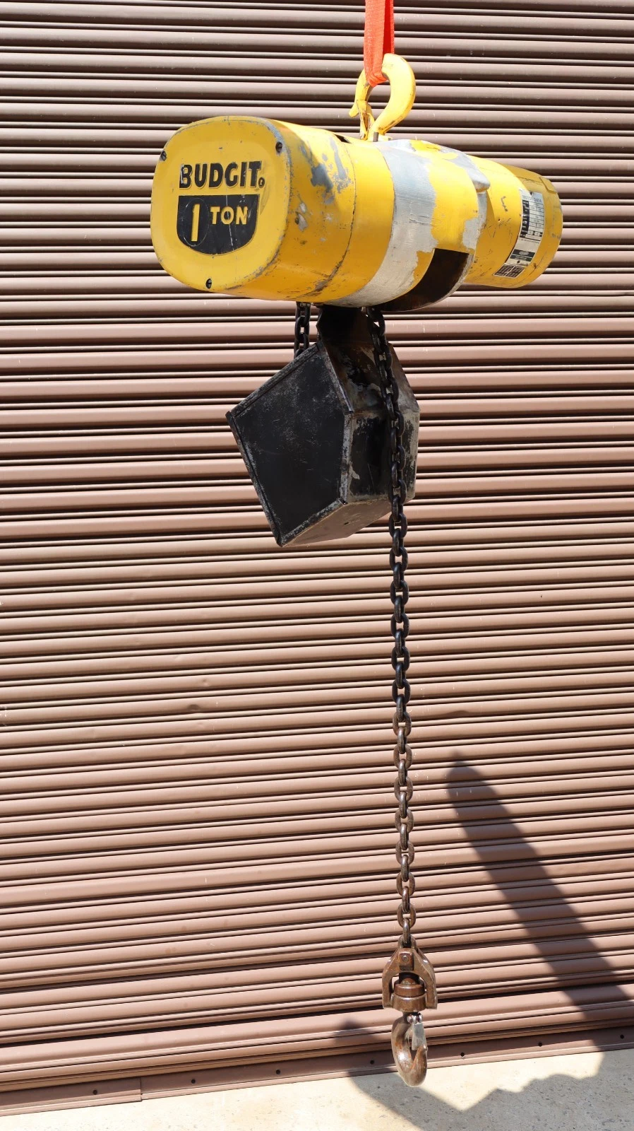 Used Budgit Chain Hoist 1 Ton 2000lb K-356-2 309826-87A  10" Chain Drop 230/460v 3ph