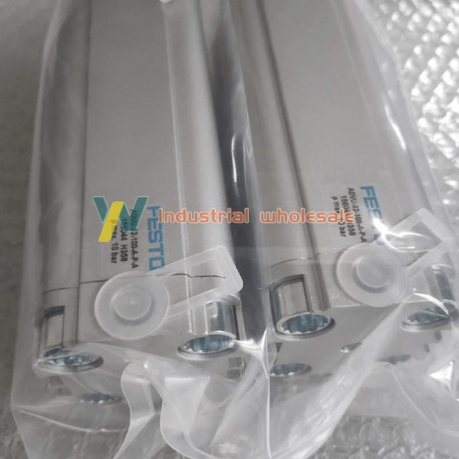 Used FESTO  PNEUMATIC GUIDED LINEAR DRIVE DFM-32-125-P-A-KF GLIDE GRIPPER CYLINDER