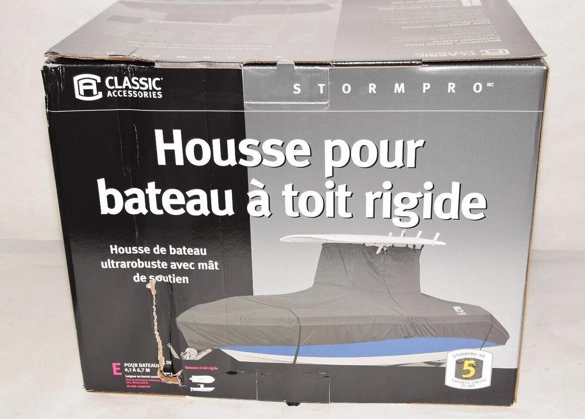 StormPro T-Top Boat Cover for Boats 20' - 22' L x 106'' W - Model E