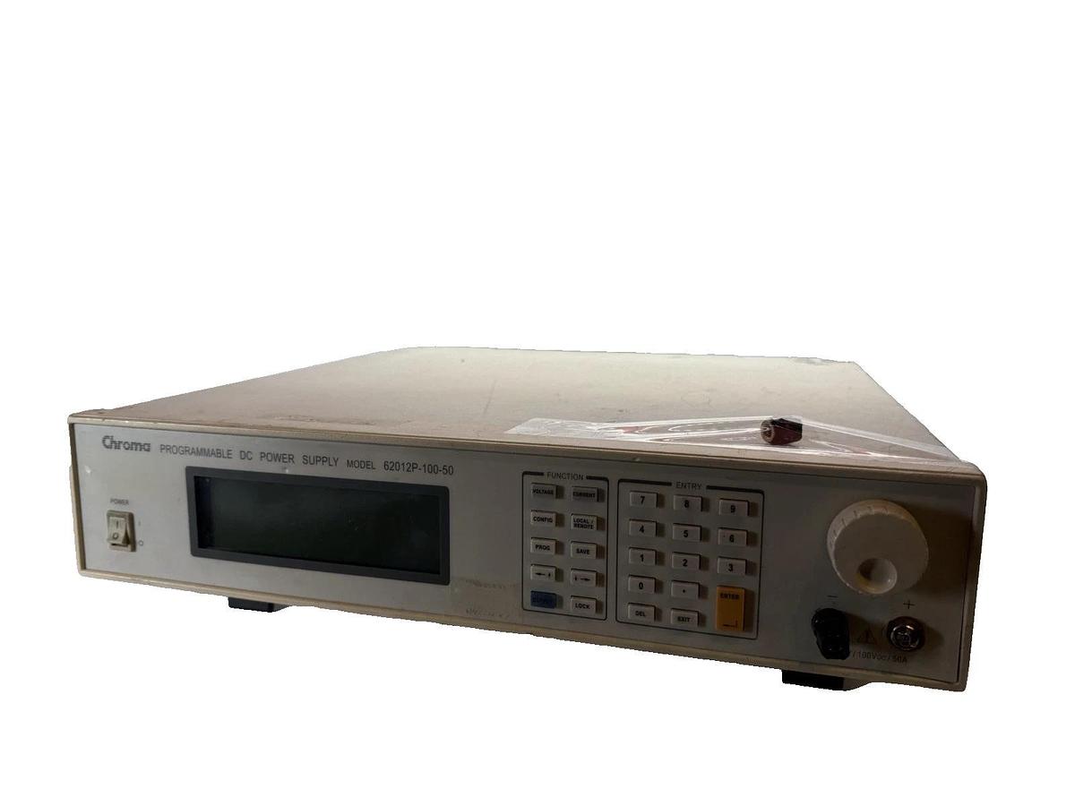 Used Chroma 62012P-100-50 Programmable DC Power Supply 100V, 50A for Parts or Repair