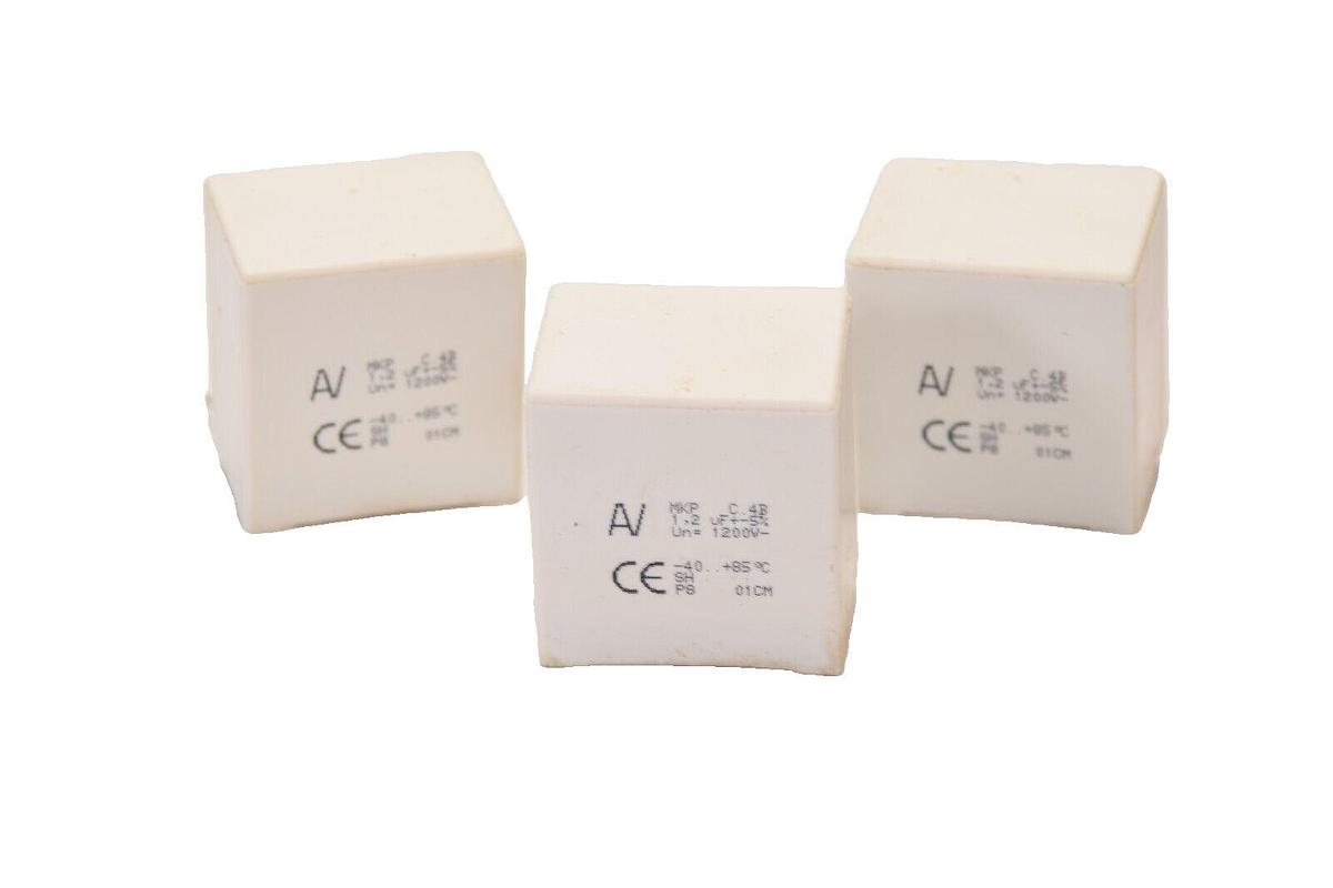 Used (Lot of 3) AV ARCOTRONICS MKP C.4B 1,2uF +-5% Capacitor