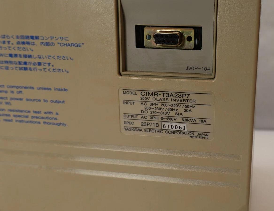 Used Yaskawa Varispeed 616T3 AC Drive 200v Class Inverter CIMR-T3A23P7 6.9kVA 3ph