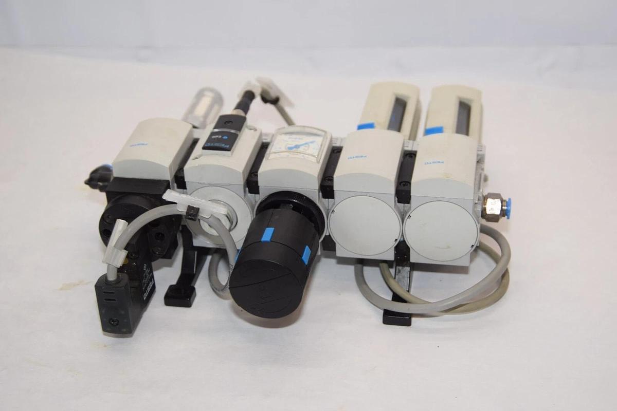 Used FESTO MS4-FRM-1/4-AD7 , MS4-LR-1/4-D6-AS , MS4-EE-1/4-10V24-S Filter Regulator
