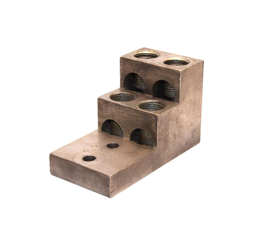 Used AQ4-600 , CU9AL , 600MCM-2 Mechanical Lug Block 4-Wire Landing Lug Terminal Lug