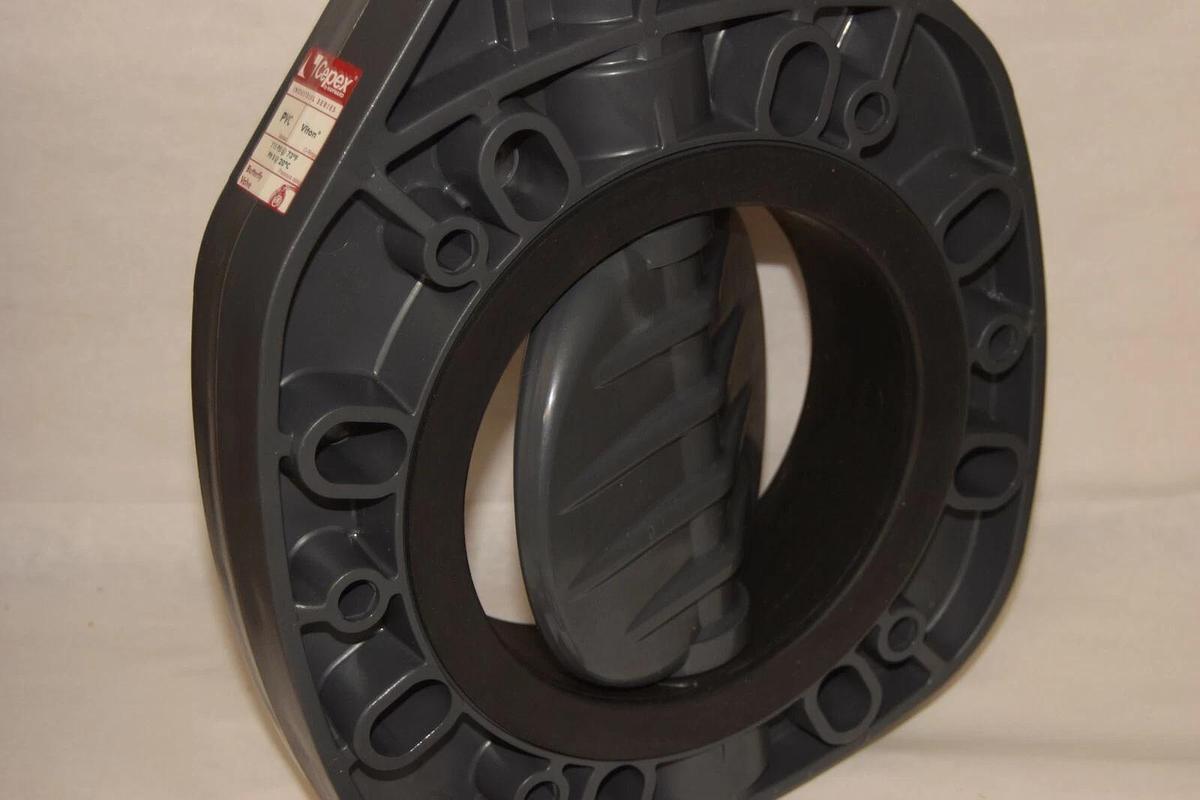 (NEW) CEPEX Hayward CPX16718GB 8" PVC Viton 316 Gear Butterfly Valve