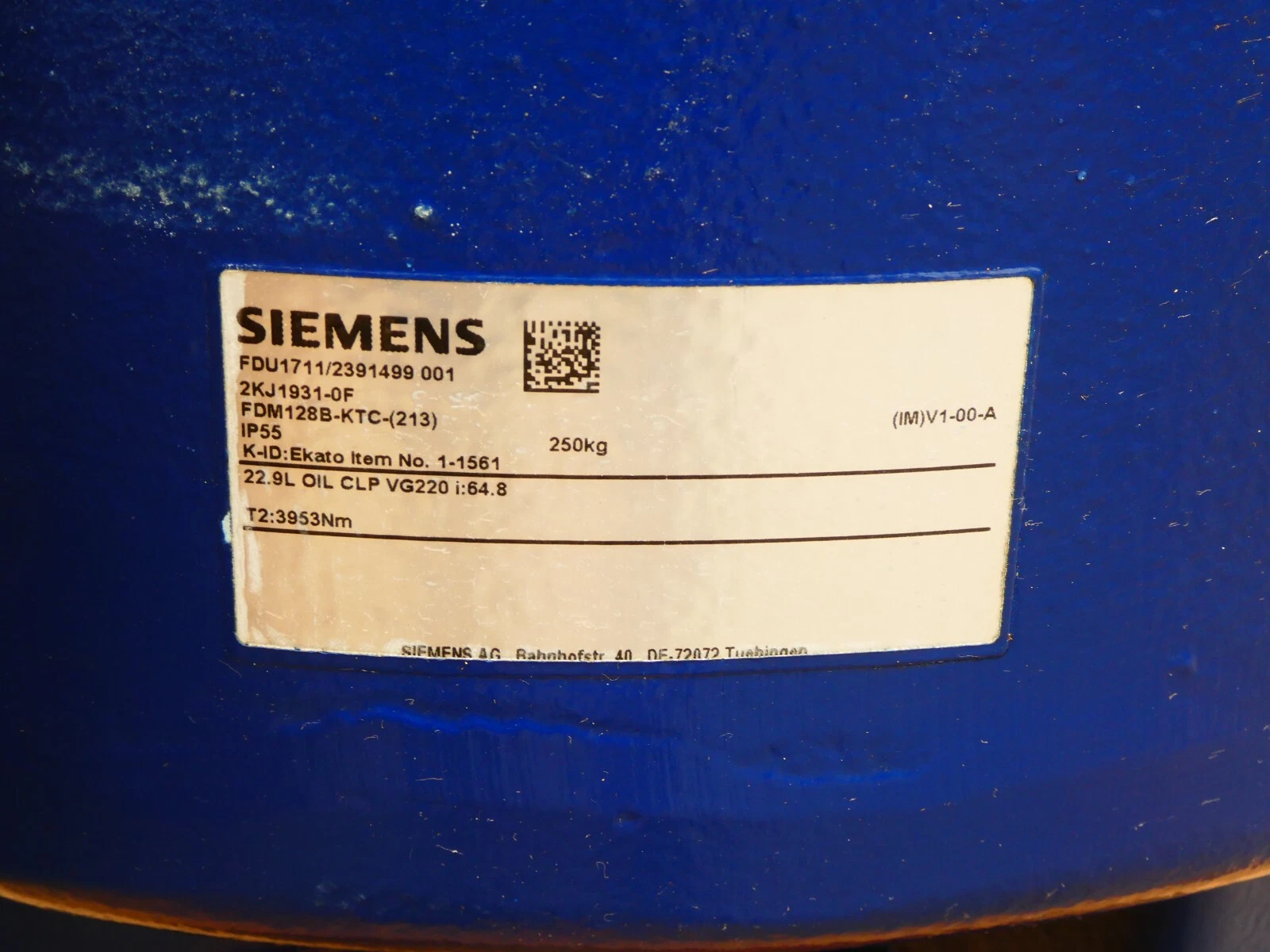 New, Siemens Flat Gearbox fdu1711/2391499 001, 2kj1931-0f, fdm128b-ktc for Ekato