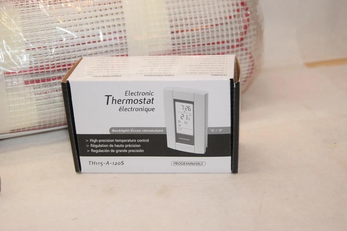 WARMING SYSTEMS (70 sqft) 120v Heated Floor 70MAT120-20  Heating Mat thermostat