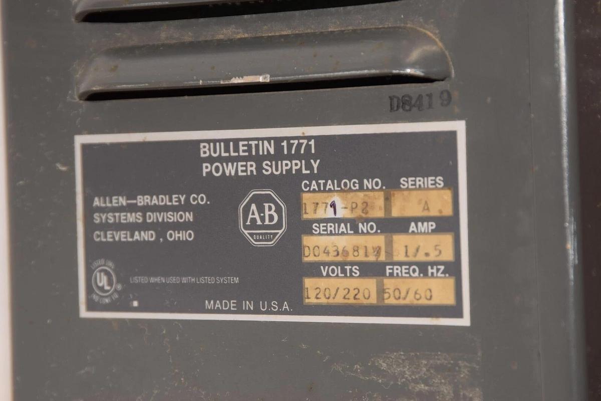 Used ALLEN BRADLEY 1771-P2 1771P2 Series A 75Va Power Supply