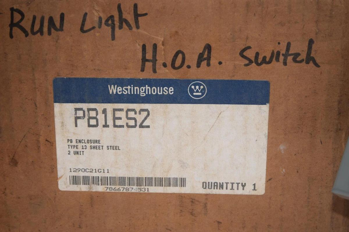 (NEW) WESTINGHOUSE PB1ES2 Type 13 2-Unit PB Enclosure (Hand/Off/Auto Switch)