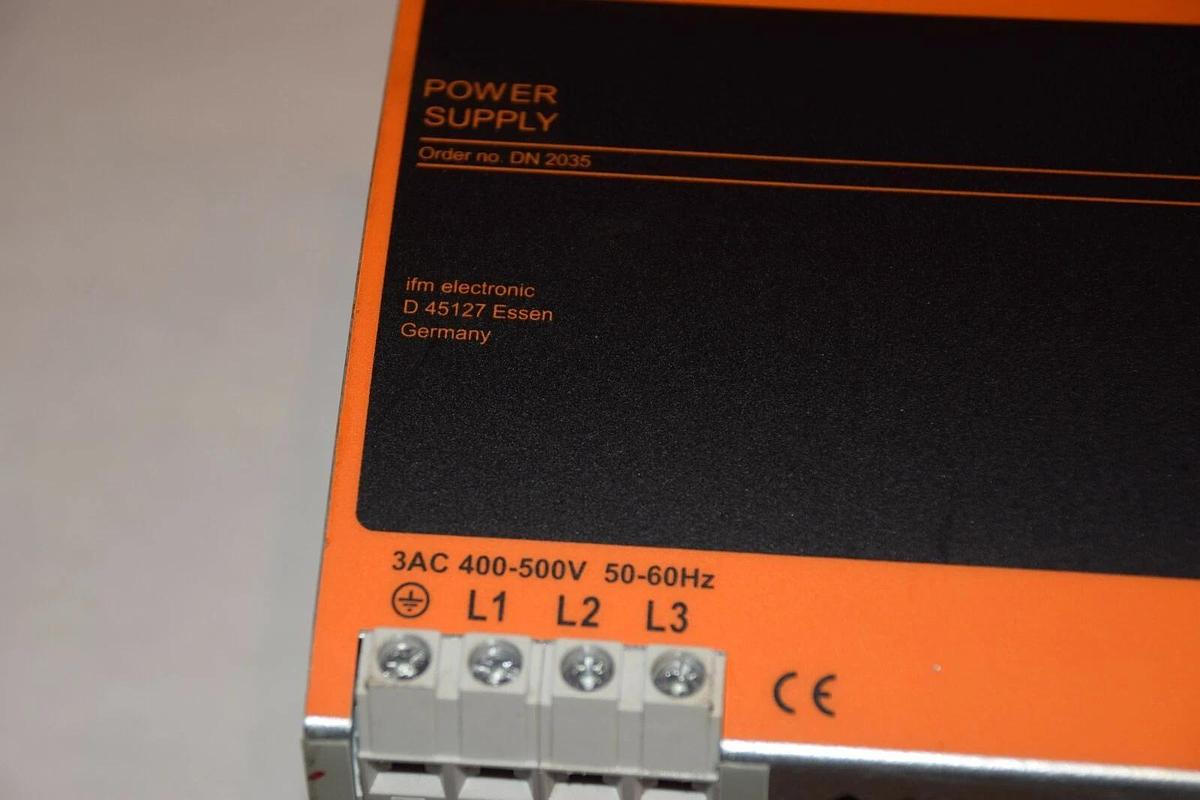 Used IFM DN2035 POWER SUPPLY  400-500 VAC 3ph - 24-28 VDC 3 phase to 24v dc converter