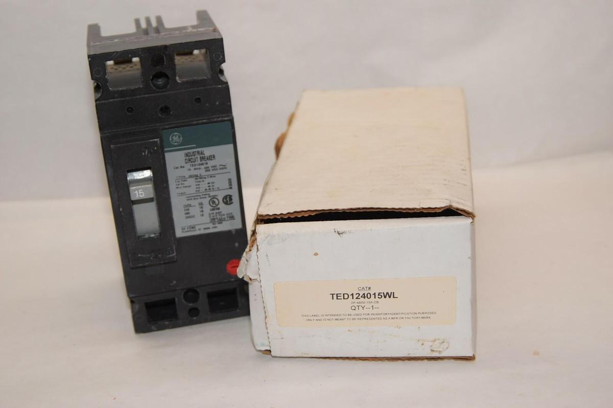 (NEW) GE GENERAL ELECTRIC TED124015 15A 15 Amp A 2P 480Vac Circuit Breaker