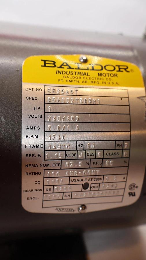 BALDOR CH3546T 1Hp 230/460V 2.8/1.4A 1740rpm Industrial Motor *NEW - READ*