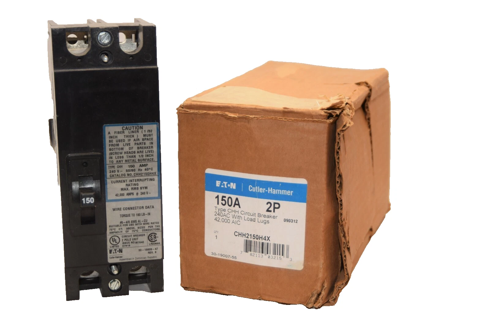 EATON CUTLER HAMMER Circuit Breaker CHH2150H4X 240Vac 150A 150 Amp 2p (NEW)