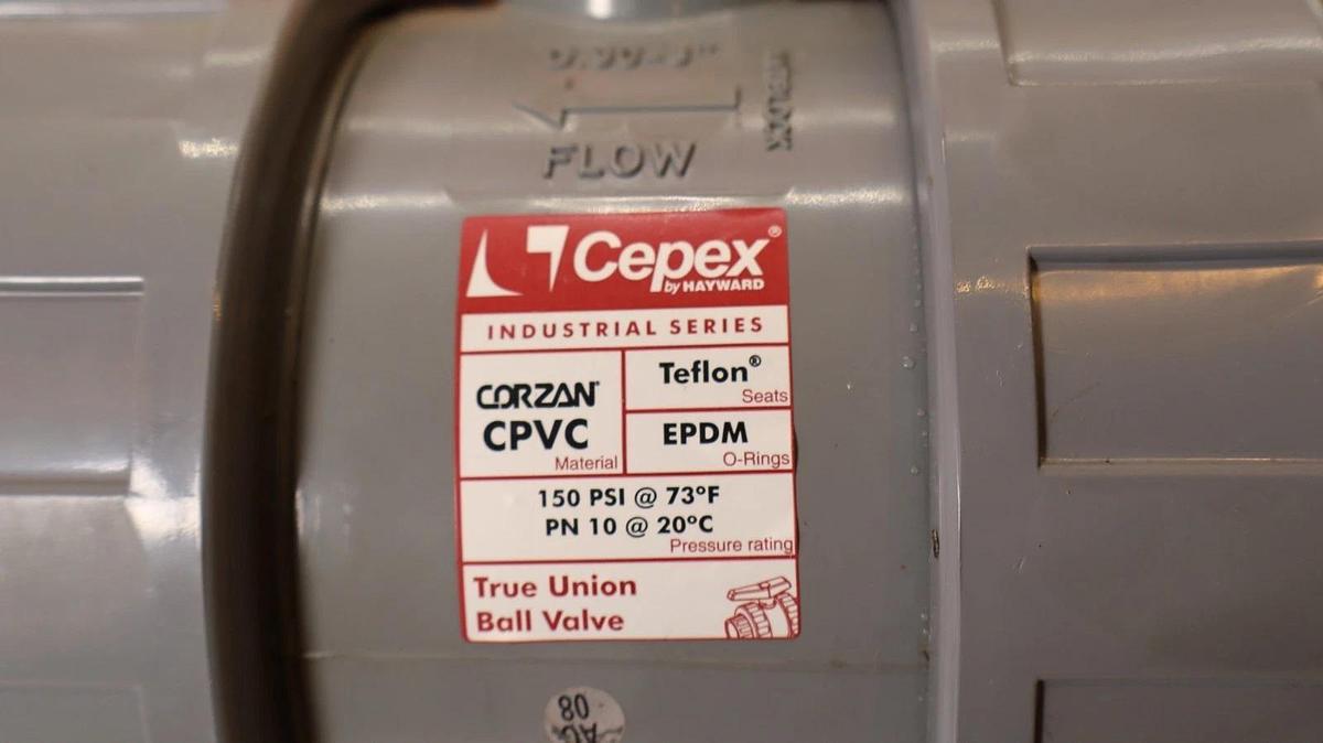 Hayward Cepex CPX22249 3" CPVC EPDM Teflon True Union Ball Valve (New)
